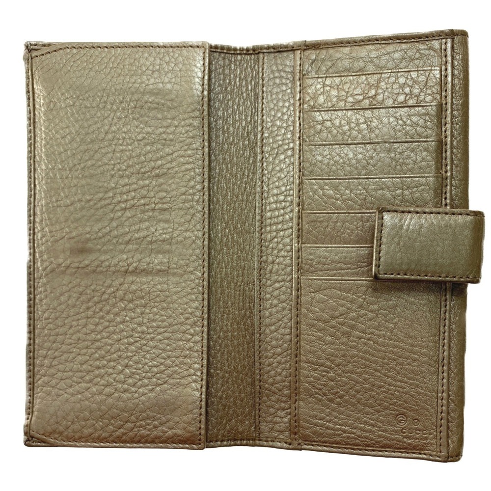 GUCCI Long Wallet Studded Interlocking GG Beige - Picture 3 of 6